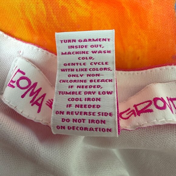 Leoma Lovegrove XL Sleeveless Tunic Top Birds Artwork Embellished Studded Pink - Picture 11 of 11